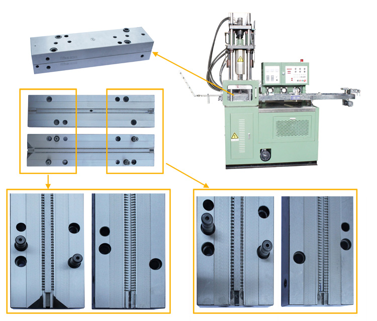 PMM-001 Long chain plastic zipper teeth mould