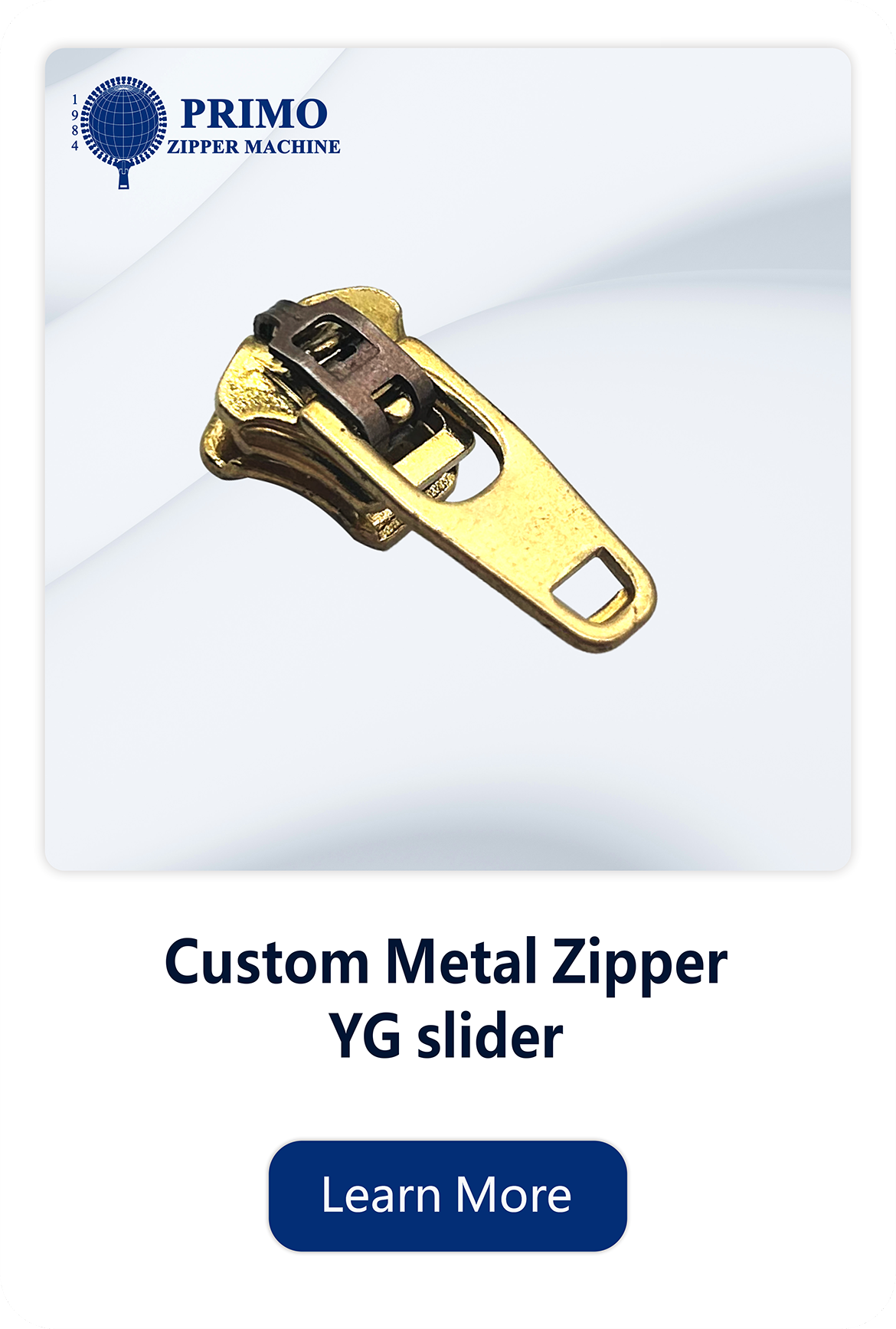 Custom Metal Zipper YG slider
