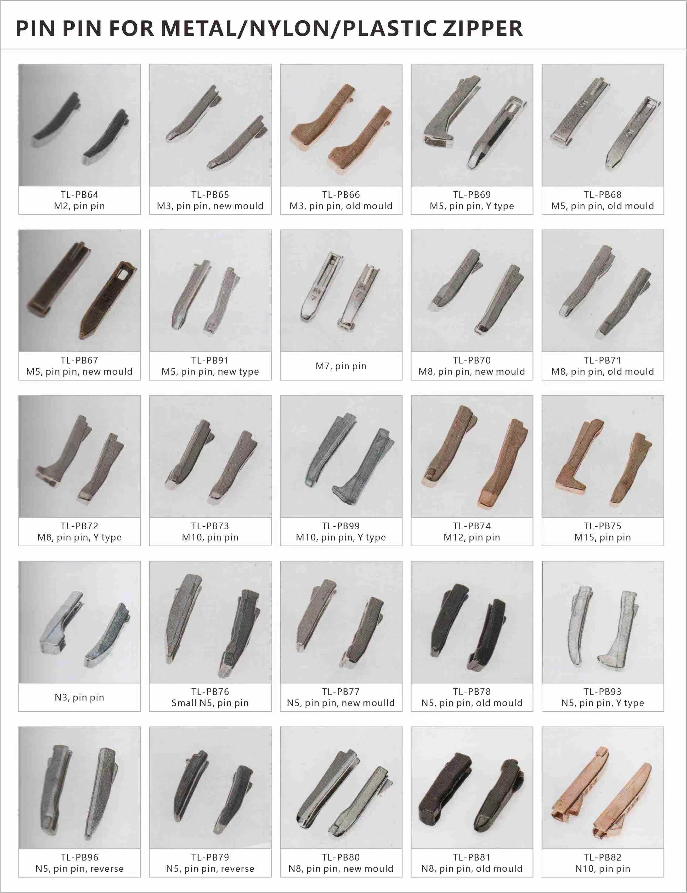 Pin Pin For Metal Nylon Plastic Zipper